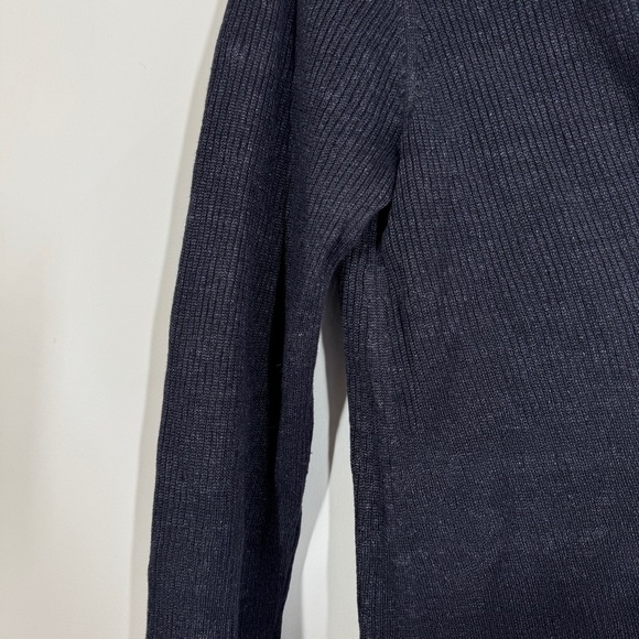 Eileen Fisher Open Front Cardigan Navy Blue Size S Long Sleeve Minimalist Layer - Picture 9 of 15